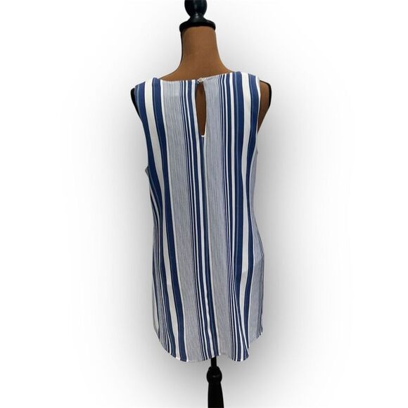 Bobeau Striped Tank Tunic Sleeveless Scoop Neck Underlay Tank Women’s Medium - Picture 4 of 7